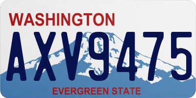 WA license plate AXV9475