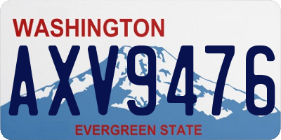 WA license plate AXV9476