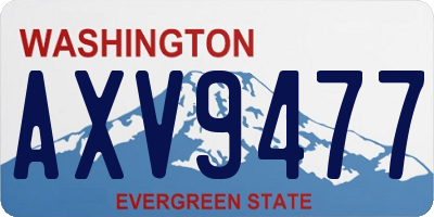 WA license plate AXV9477