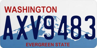 WA license plate AXV9483