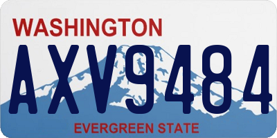WA license plate AXV9484