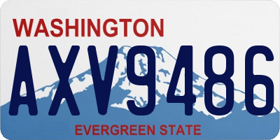 WA license plate AXV9486