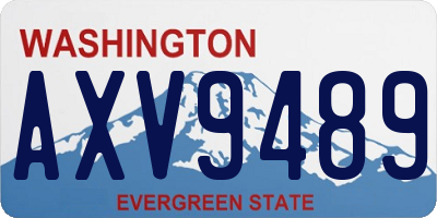 WA license plate AXV9489