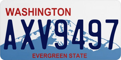 WA license plate AXV9497
