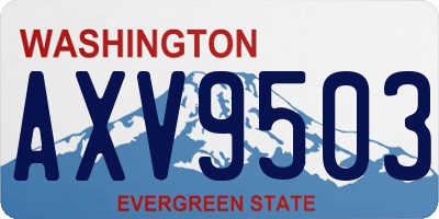 WA license plate AXV9503