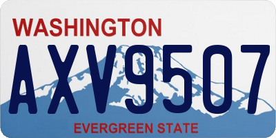 WA license plate AXV9507