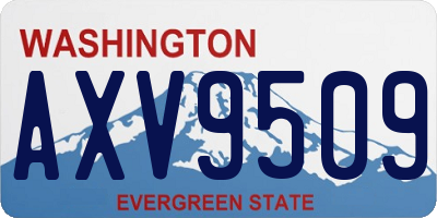 WA license plate AXV9509