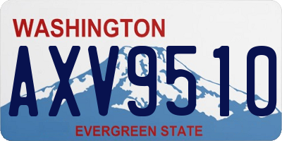 WA license plate AXV9510