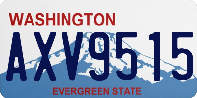 WA license plate AXV9515