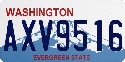 WA license plate AXV9516