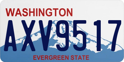 WA license plate AXV9517