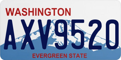 WA license plate AXV9520