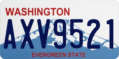 WA license plate AXV9521