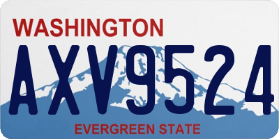 WA license plate AXV9524