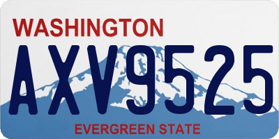 WA license plate AXV9525
