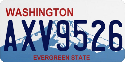 WA license plate AXV9526