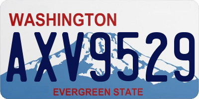 WA license plate AXV9529