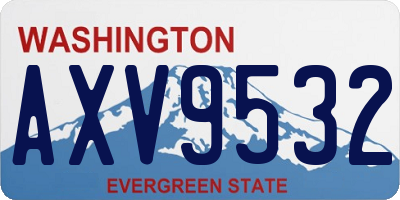 WA license plate AXV9532