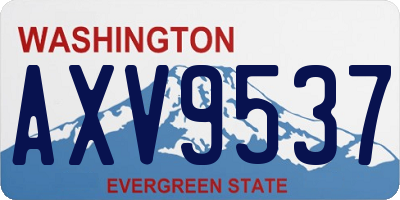 WA license plate AXV9537
