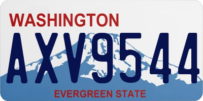 WA license plate AXV9544