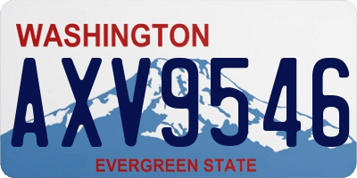 WA license plate AXV9546
