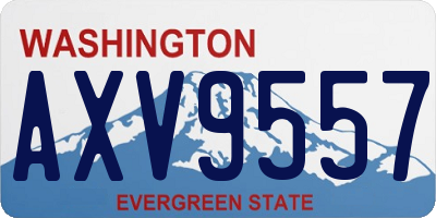 WA license plate AXV9557
