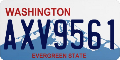 WA license plate AXV9561