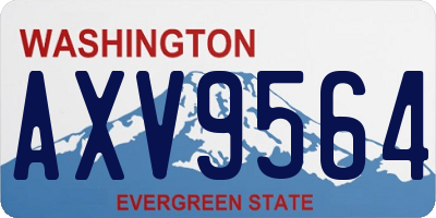 WA license plate AXV9564