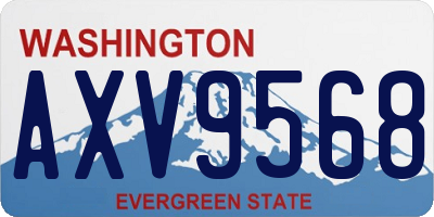 WA license plate AXV9568