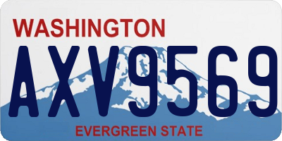 WA license plate AXV9569