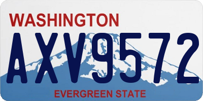 WA license plate AXV9572