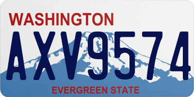WA license plate AXV9574