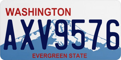 WA license plate AXV9576