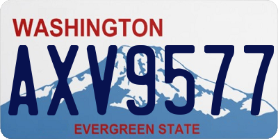 WA license plate AXV9577