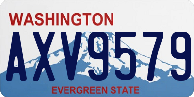 WA license plate AXV9579