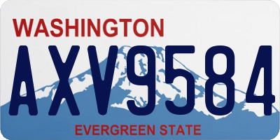 WA license plate AXV9584