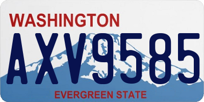 WA license plate AXV9585
