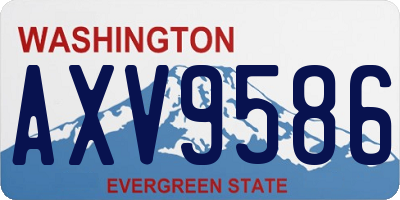 WA license plate AXV9586