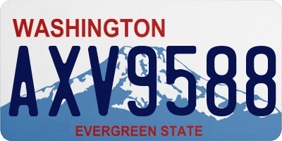 WA license plate AXV9588