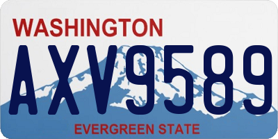WA license plate AXV9589