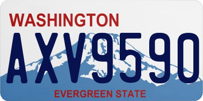 WA license plate AXV9590