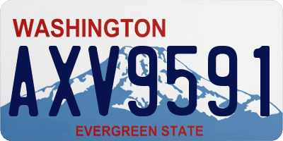 WA license plate AXV9591