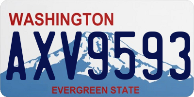 WA license plate AXV9593