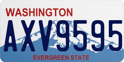 WA license plate AXV9595