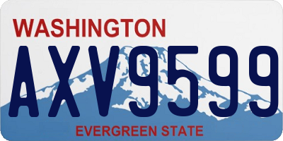 WA license plate AXV9599