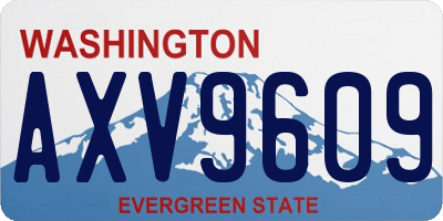 WA license plate AXV9609
