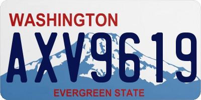WA license plate AXV9619