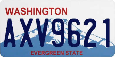WA license plate AXV9621