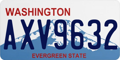 WA license plate AXV9632