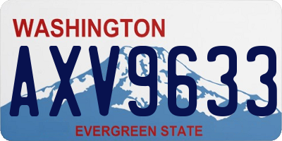 WA license plate AXV9633